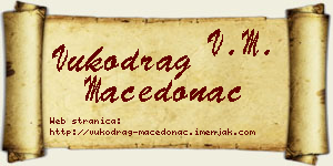 Vukodrag Macedonac vizit kartica